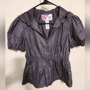 Piper Charcoal Hooded Blouse